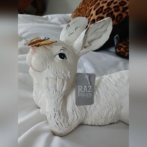 RAZ Imports White Rabbit Figurine